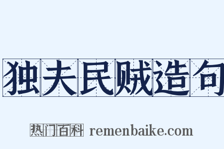 独夫民贼造句是什么意思的图片